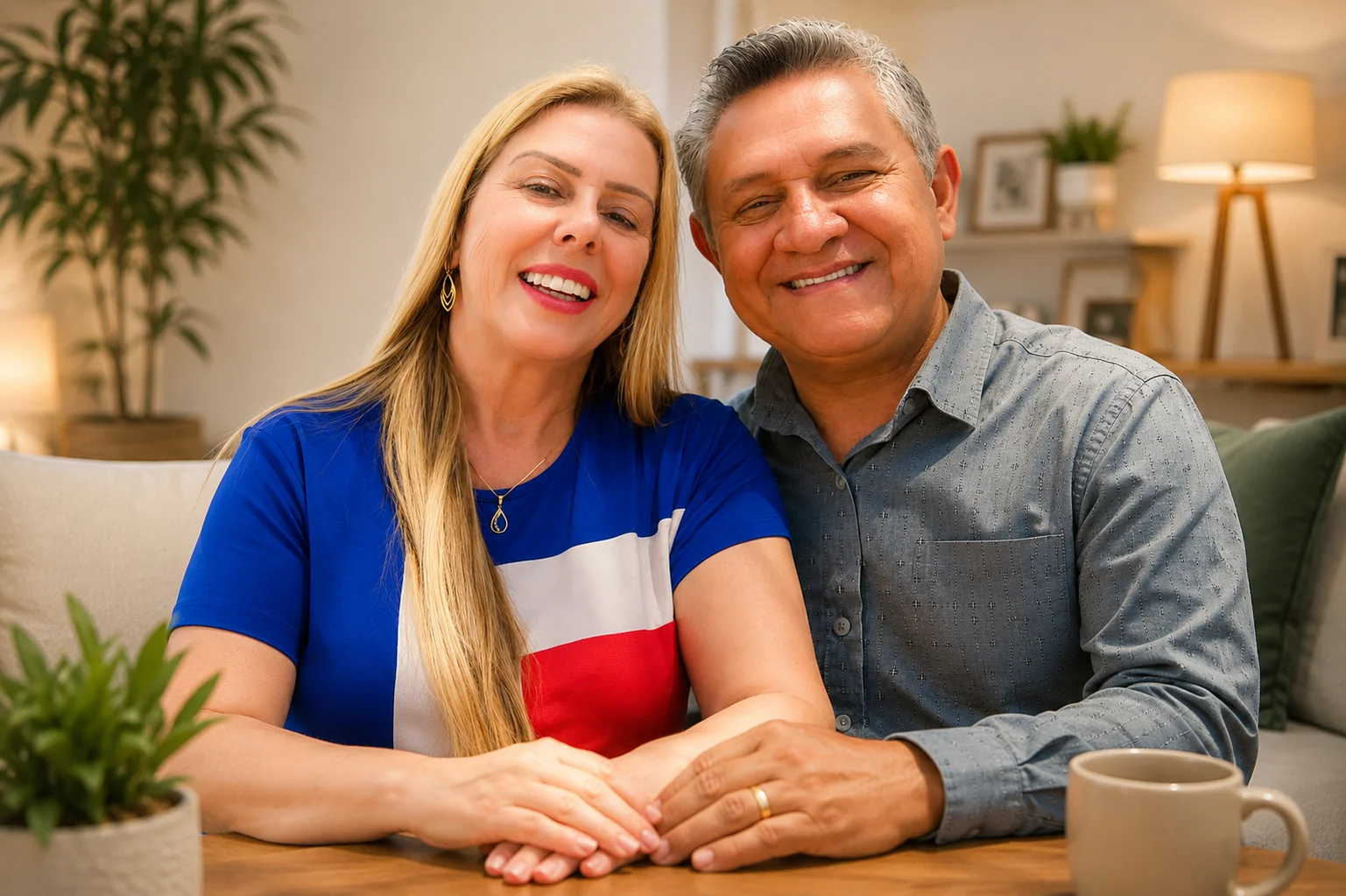 Casal acolhedor prontos para te ouvir