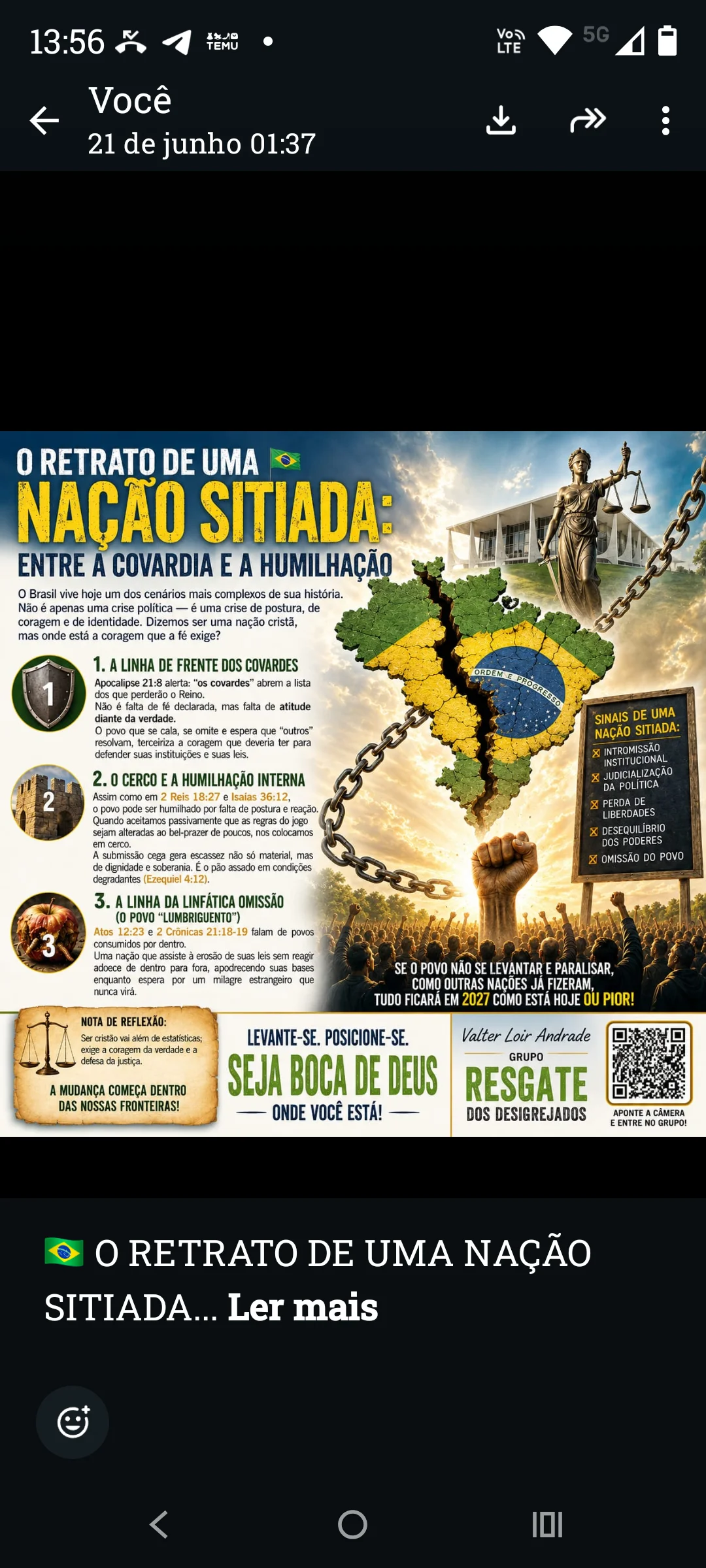 O RETRATO DE UMA NAÇÃO SITIADA