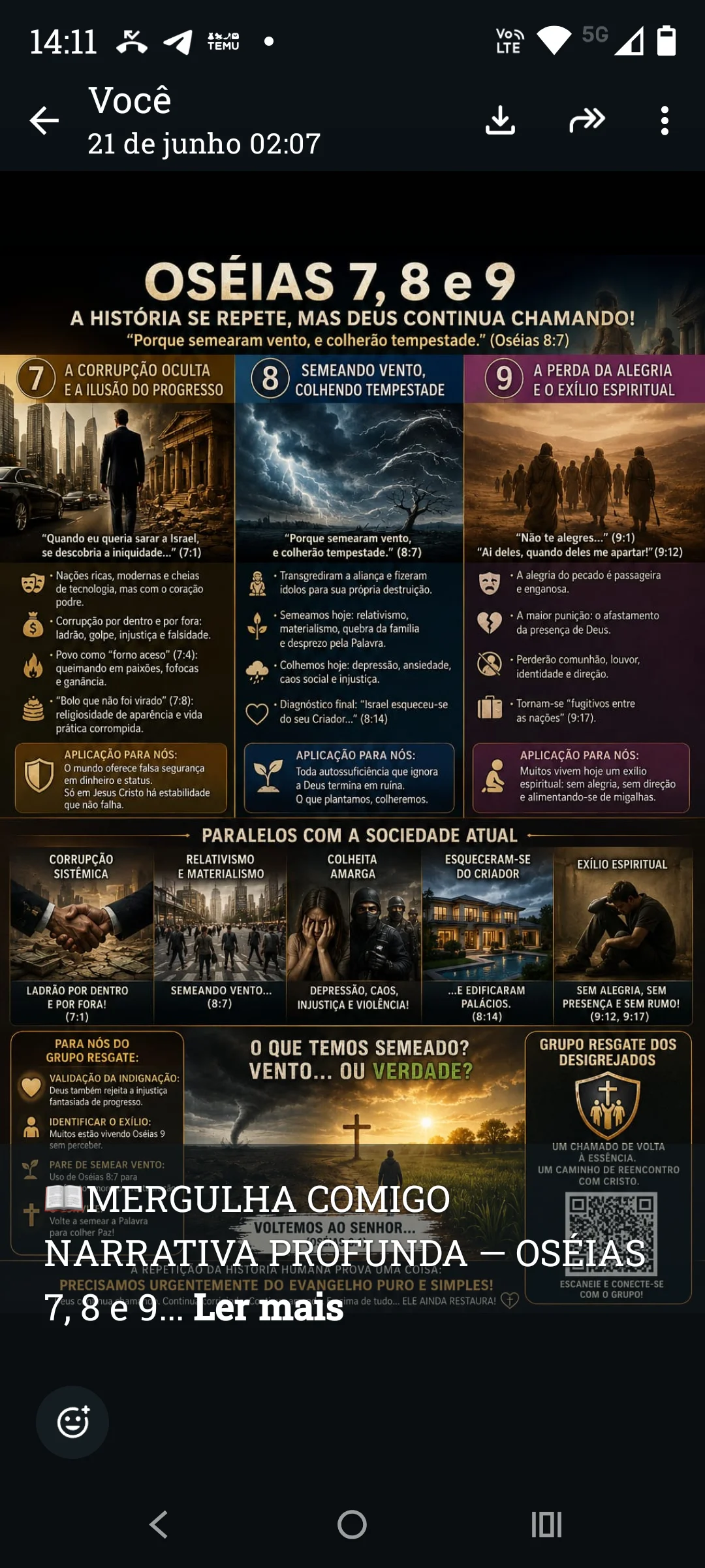 A história se repete, mas Deus continua chamando!